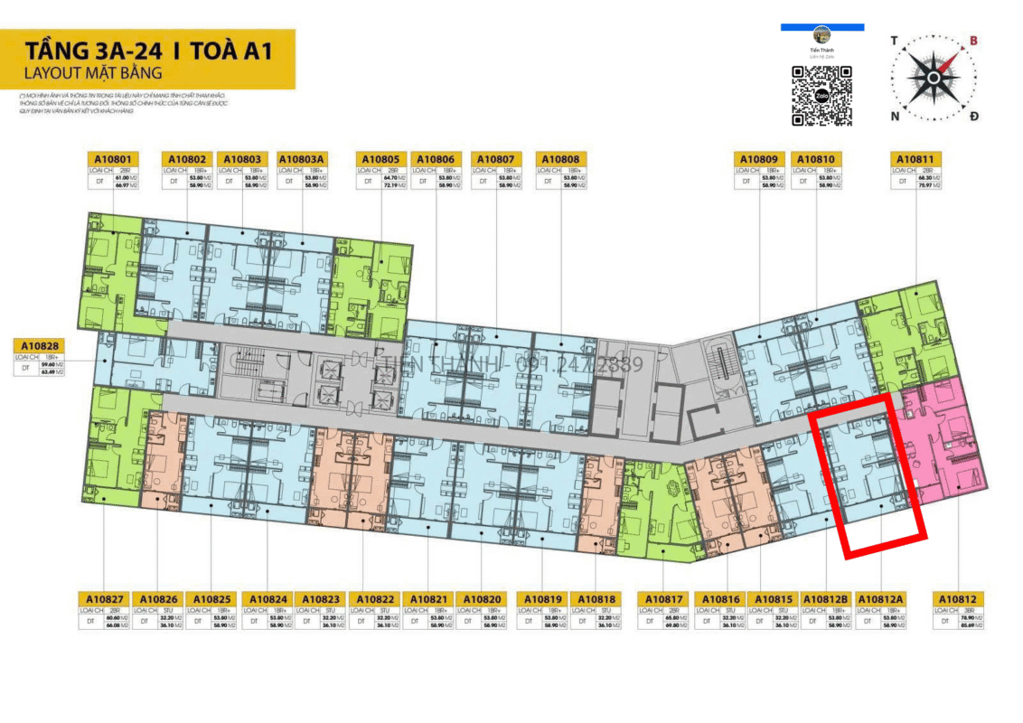 Sun Cora Tower | A1 – 03 – 12A, căn hộ sân vườn