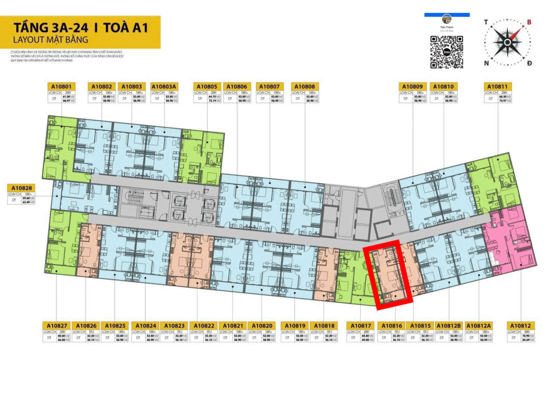 Sun Cora Tower | căn hộ A1 – 21 – 16