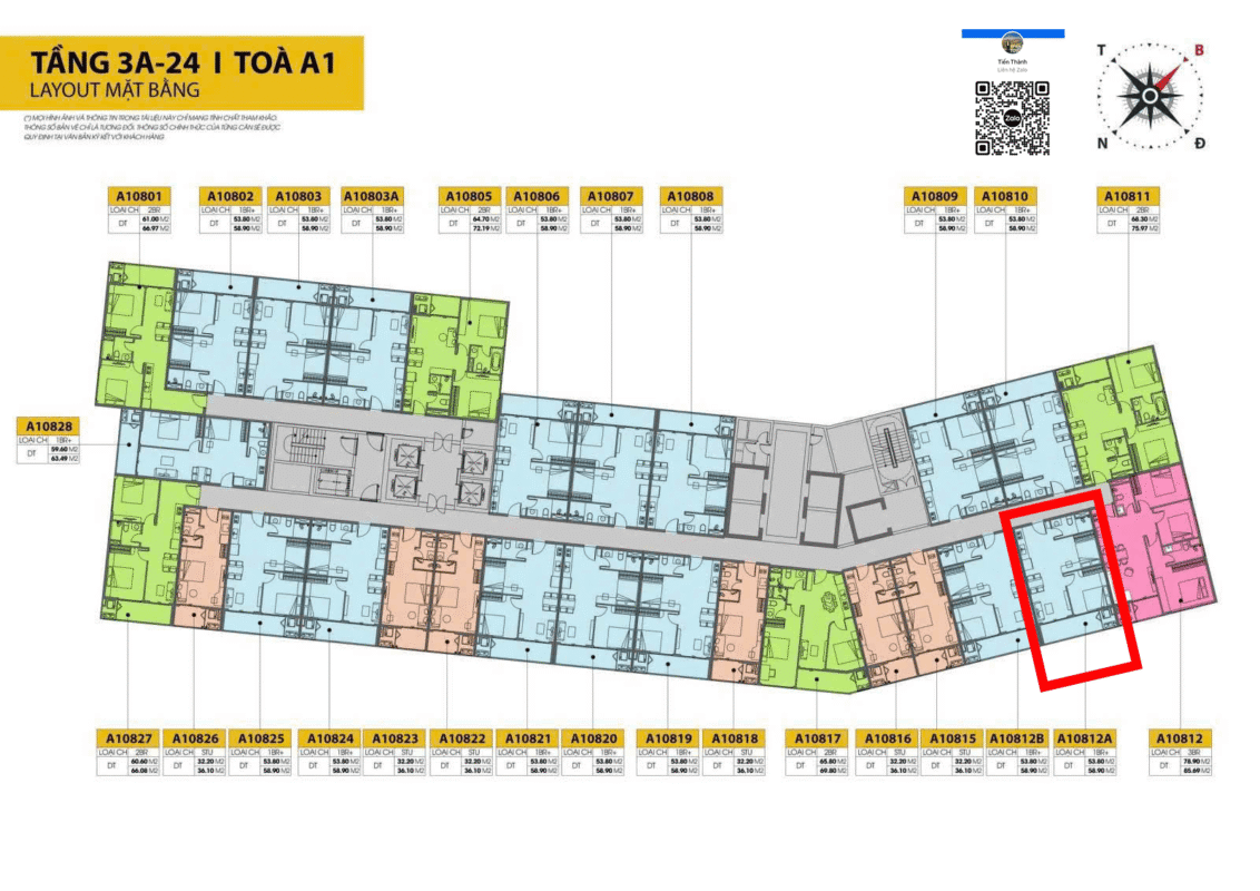 Sun Cora Tower | căn hộ A1 – 24 – 12A