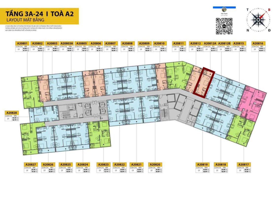 Sun Cora Tower | Căn hộ A2 – 19 – 12A – STUDIO view pháo hoa